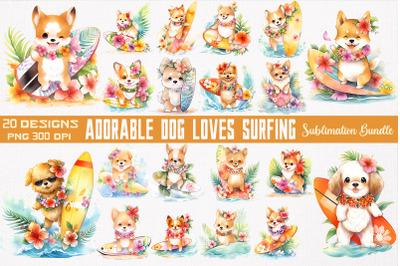 Adorable Dog Loves Surfing Summer Bundle