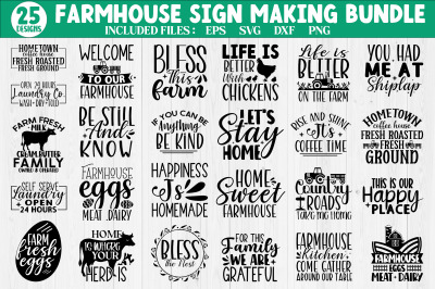 Farmhouse Sign Making SVG Bundle