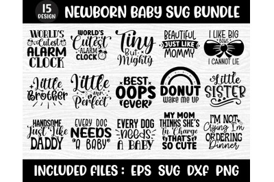 Newborn Baby SVG Bundle