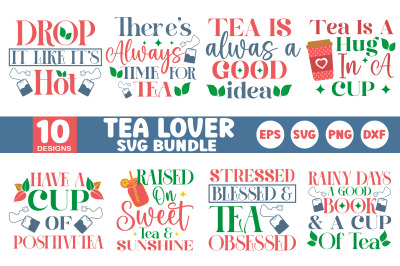 Tea Lovers SVG Design Bundle