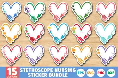 Nursing Printable Sticker SVG Design Bundle