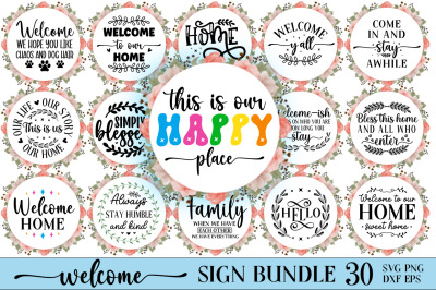 Welcome sign bundle