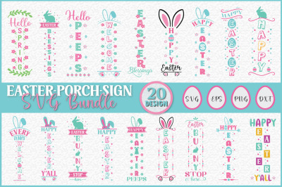 Easter Porch Sign  SVG Design Bundle