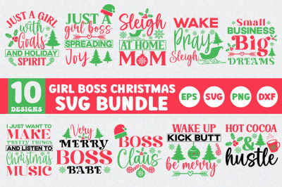 Girl Boss Christmas SVG Bundle