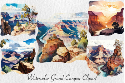Watercolor grand canyon clipart