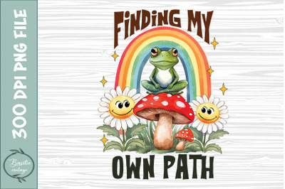 Finding my own Path Retro flower Frog