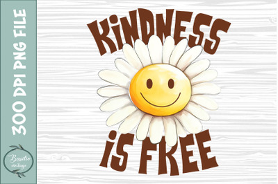 Kindness is free Retro Flower