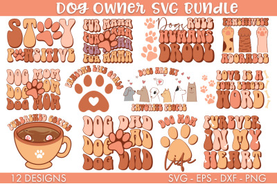 Retro Dog SVG Bundle PNG Cut file