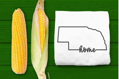 Nebraska Home State Outline | Embroidery