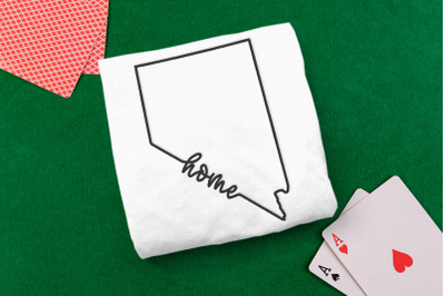 Nevada Home State Outline | Embroidery