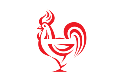 Red Fiery Rooster- Symbol of New Year 2017