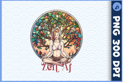 Zen AF Lotus Pose Yoga Tree Of Life