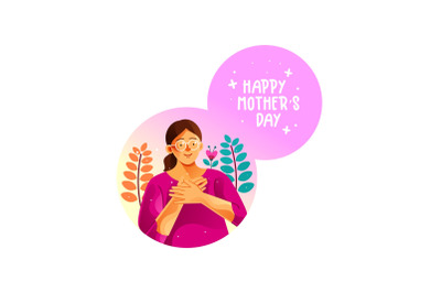 Happy Mothers Day Illustration