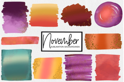 November Sublimation Backgrounds | Fall Sublimation