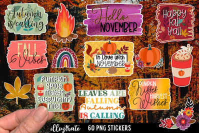 November Stickers for Cricut | Fall Stickers
