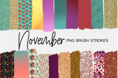 November Brush Strokes Sublimation Texture