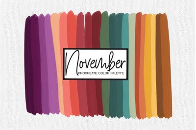 November Procreate Color Palette | Fall Color Palette