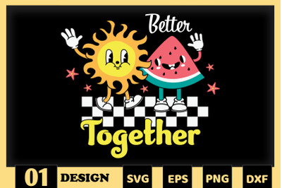 Better Together Retro Sun Watermelon