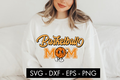 Retro Basketball Mom SVG PNG Cut file