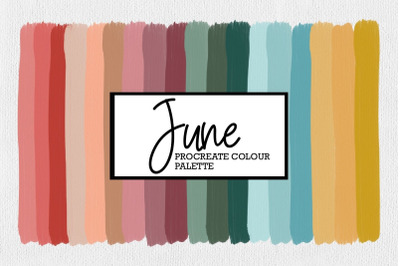Summer Procreate Color Palette | June Procreate Palette