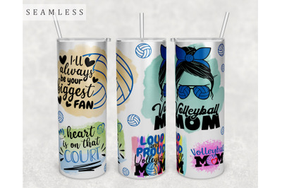 Volleyball Mom Tumbler Wrap, 20 Oz Skinny Tumbler Sublimation Design