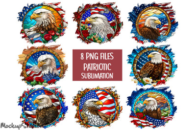 American Eagle PNG Bundle | Patriotic Tshirt Sublimation Design Patche