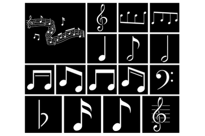 16 Musical Notes Stencil, Music Pentagram Stencil Digital Templates .