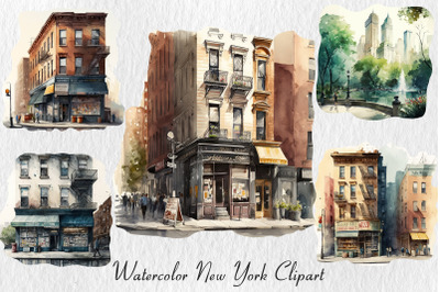Watercolor New York clipart