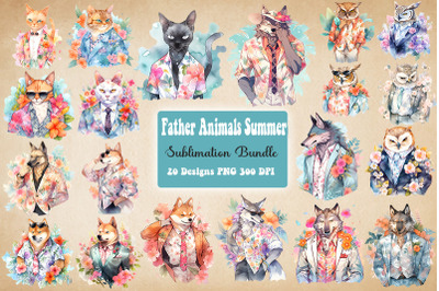 Father Animals Summertime Clipart Bundle