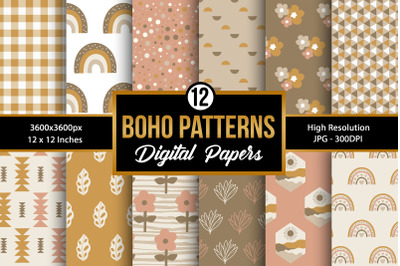 Boho Seamless Pattern Digital Papers