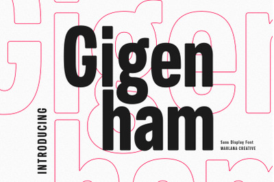 Gigenham Condensed Sans Font