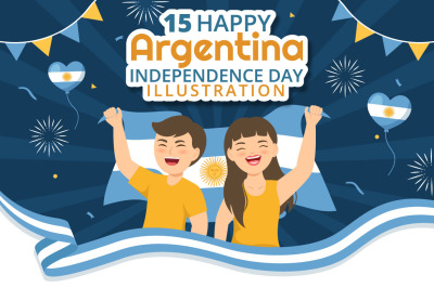 15 Happy Argentina Independence Day Illustration