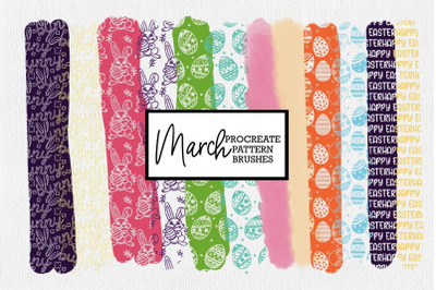 Easter Procreate Pattern Brushes | March