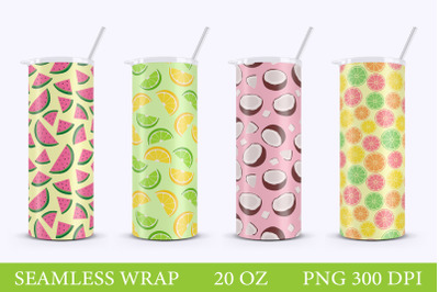 Fruit Tumbler Wrap. Lemon Tumbler Wrap. Watermelon Tumbler