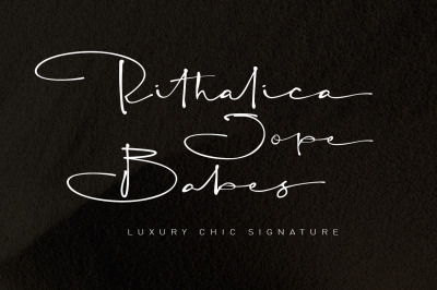 Rithalica Jope Babes luxury chic handwritten font