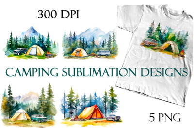 Camping Sublimation Bundle | Camping PNG