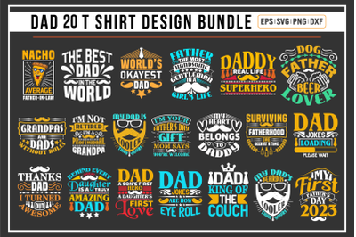 Fathers day 20 quotes t shirt bundle