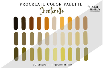 Forest Procreate Color Palette. Procreate Color Swatches
