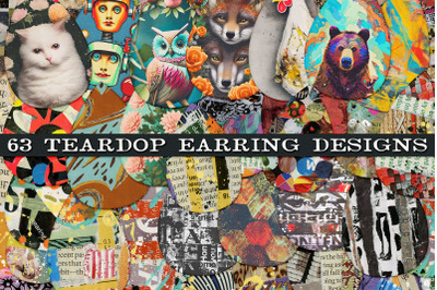Teardrop Earring Sublimation Designs