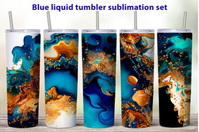 Ink tumbler sublimation bundle Watercolor skinny tumbler