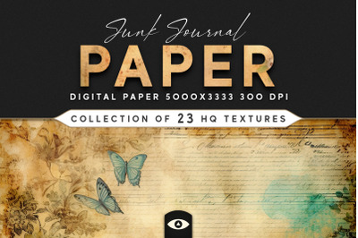 Junk Journal Paper Backgrounds Texture Pack