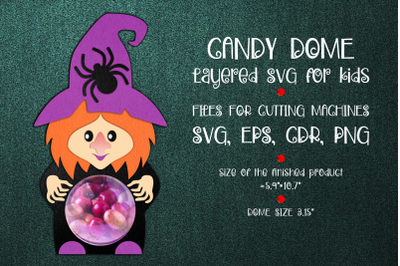 Witch Candy Dome | Halloween Paper Craft Template