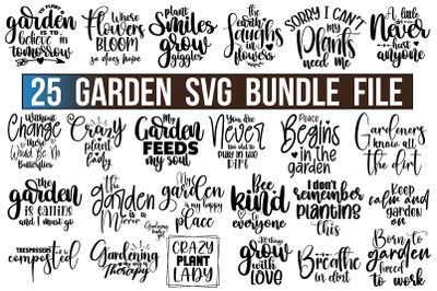 25 gardening SVG Bundle