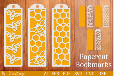 Bee Bookmarks Paper Cut | Bookmark Honey Cricut