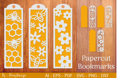 Bee Bookmarks Paper Cut | Bookmark Honey Cricut