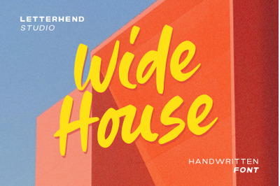 Wide House- Handwitten Font