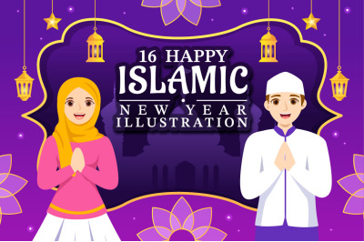 16 Happy Islamic New Year Illustration