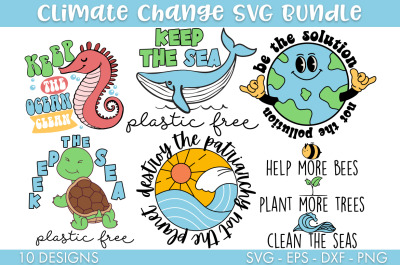 Climate Change Earth Day SVG Bundle PNG Cut file