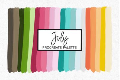 July Procreate Color Palette | Summer