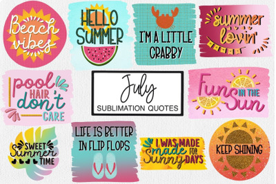 July Sublimation Quote Bundle | Summer Sublimation